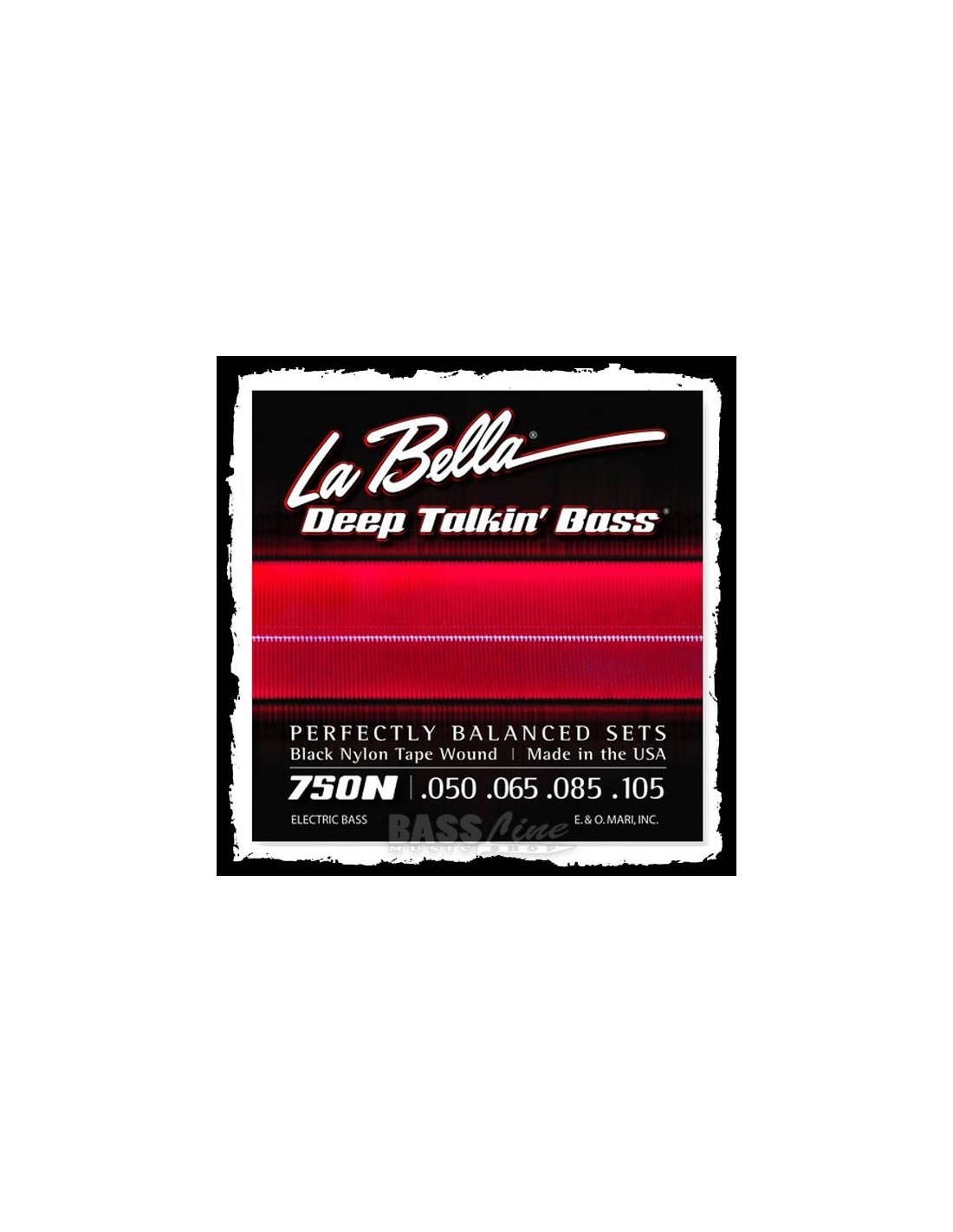 La bella 750n black deals nylon tapewound bass strings