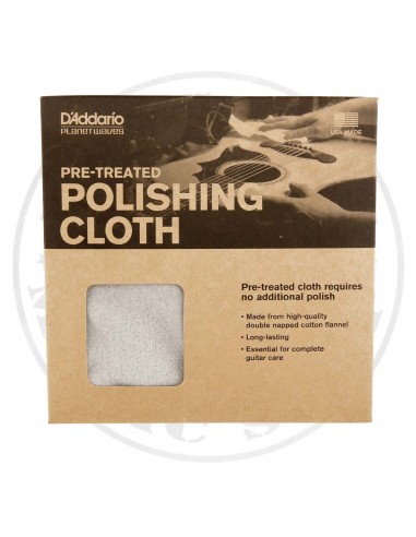 D'Addario Microfibre Pre-treated Polishing Cloth